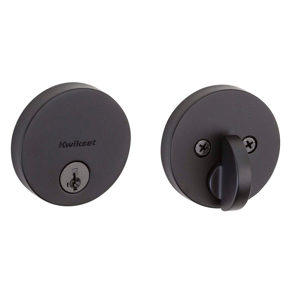 Deadbolt Sencillo Uptown con SmartKey™ negro mate