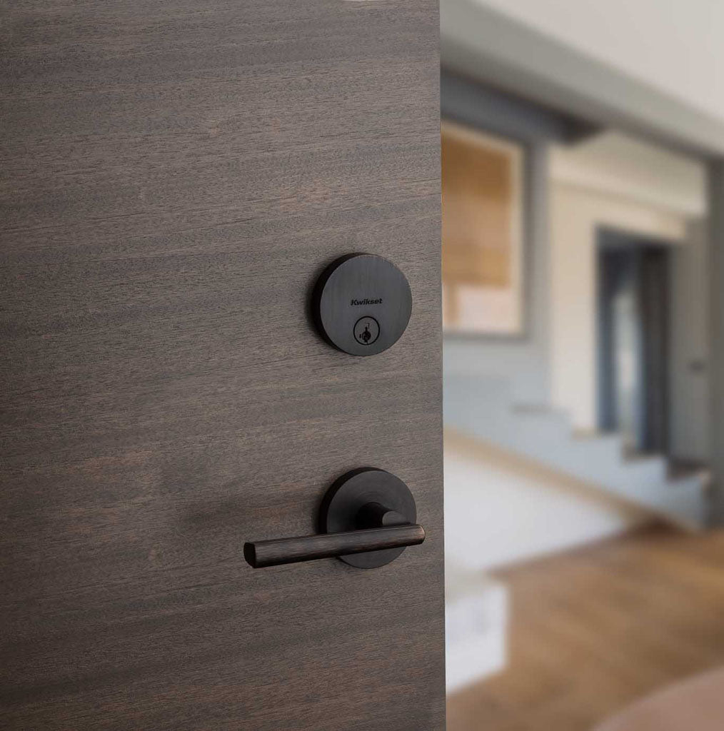 Deadbolt Sencillo Uptown con SmartKey™ negro mate