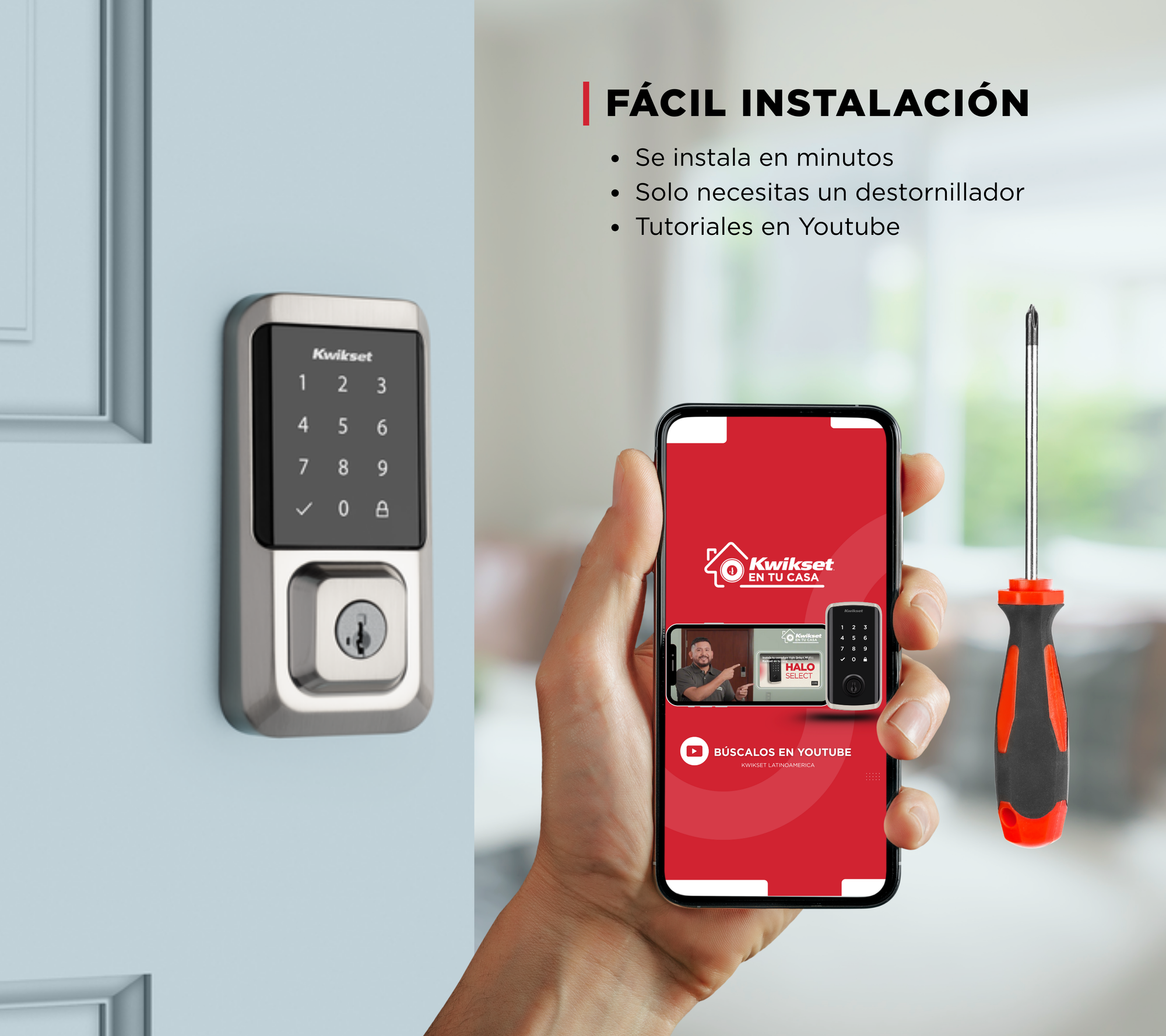Cerradura inteligente Halo Touchscreen ™ con Wi-Fi negro mate