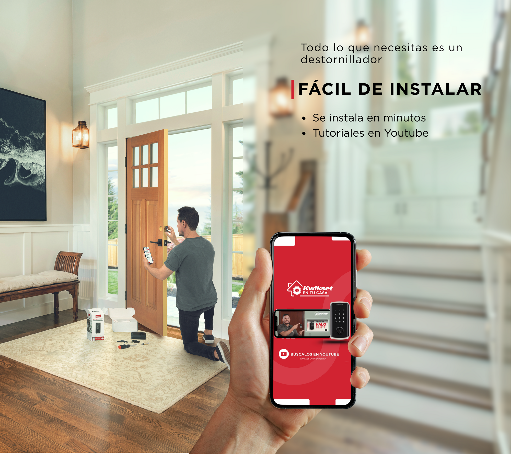 Cerradura inteligente Halo Select ™ con Wi-Fi níquel satinado