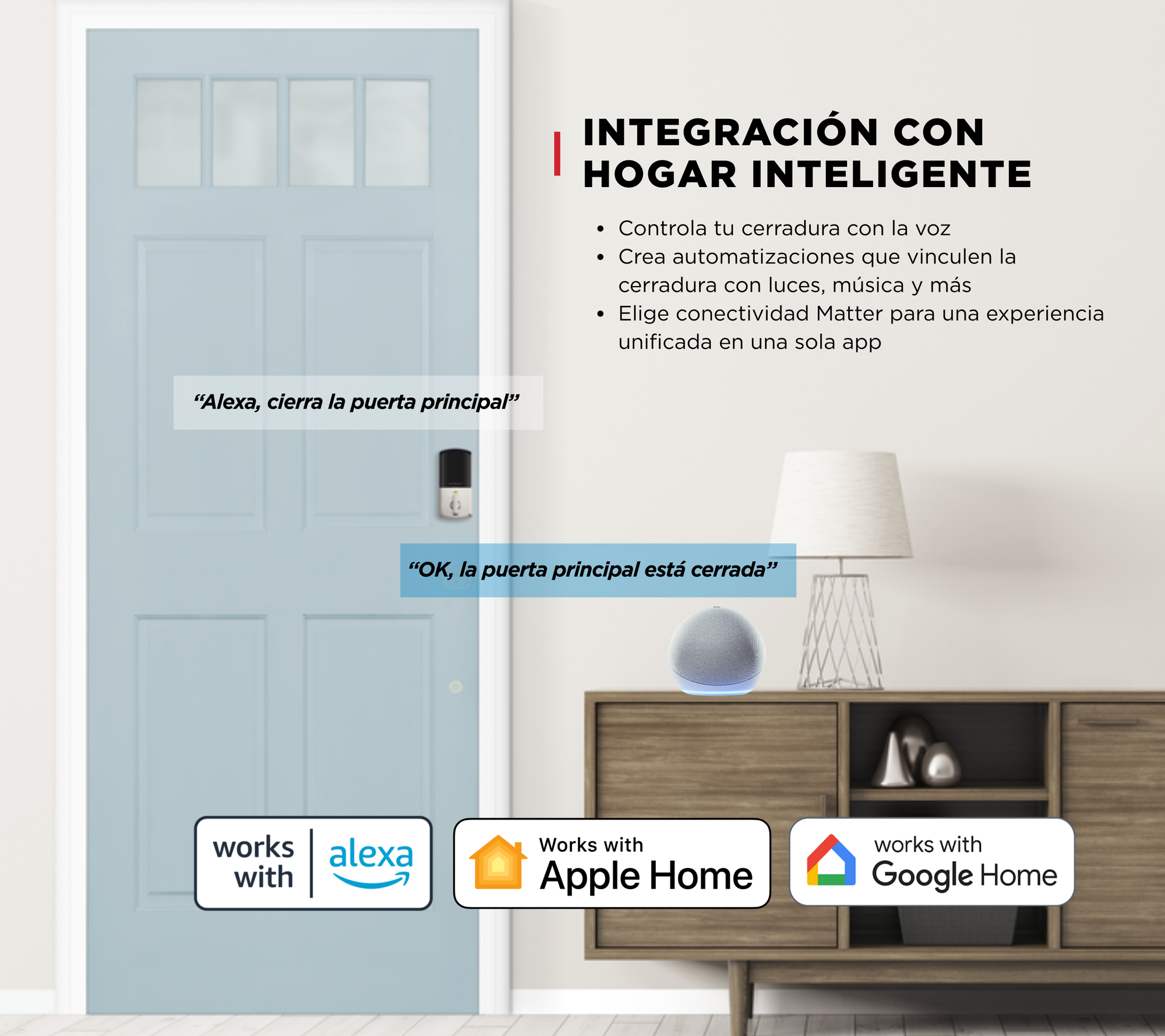 Cerradura inteligente Halo Select ™ con Wi-Fi níquel satinado
