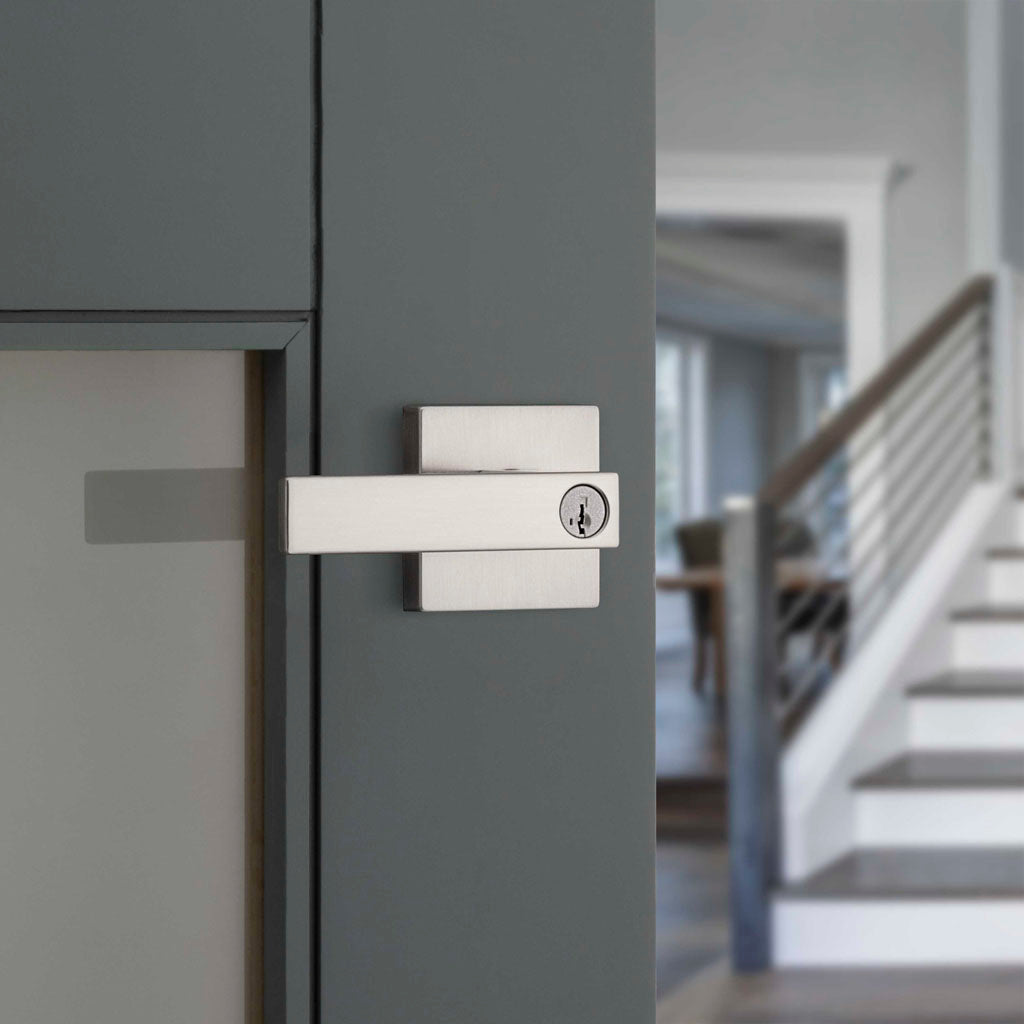 Lever de entrada con SmartKey™ Singapore níquel satinado