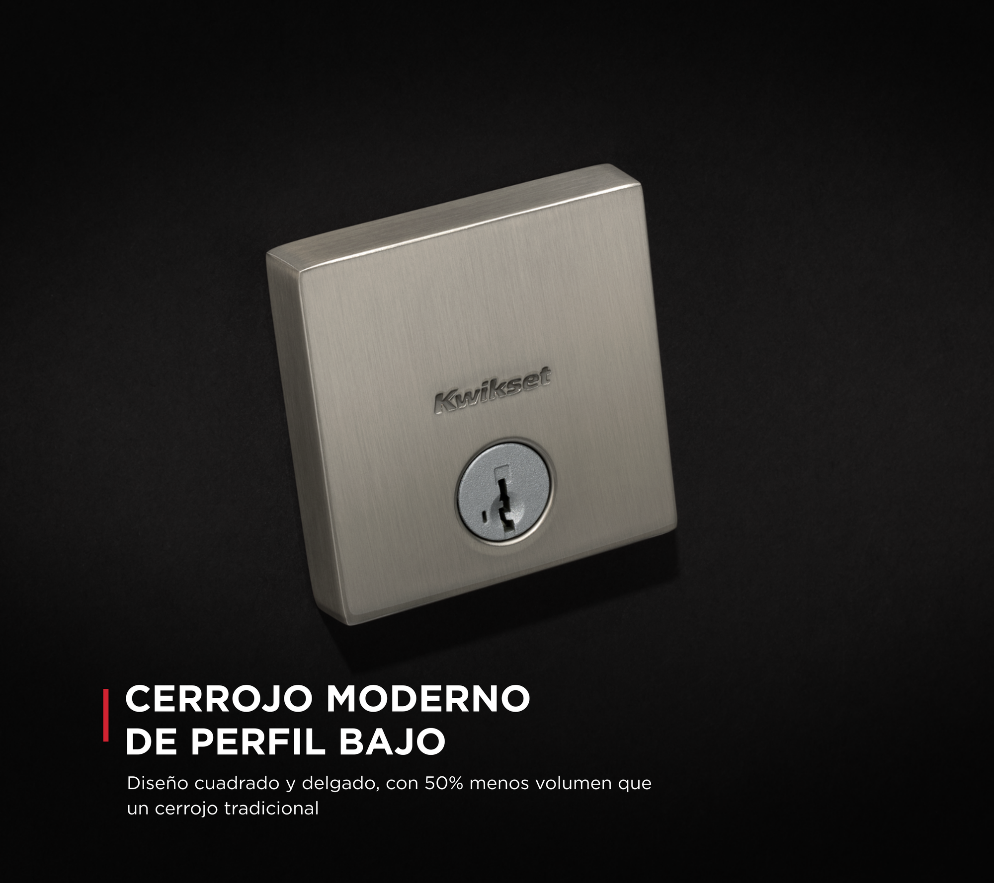 Deadbolt Sencillo Downtown con SmartKey™ níquel satinado