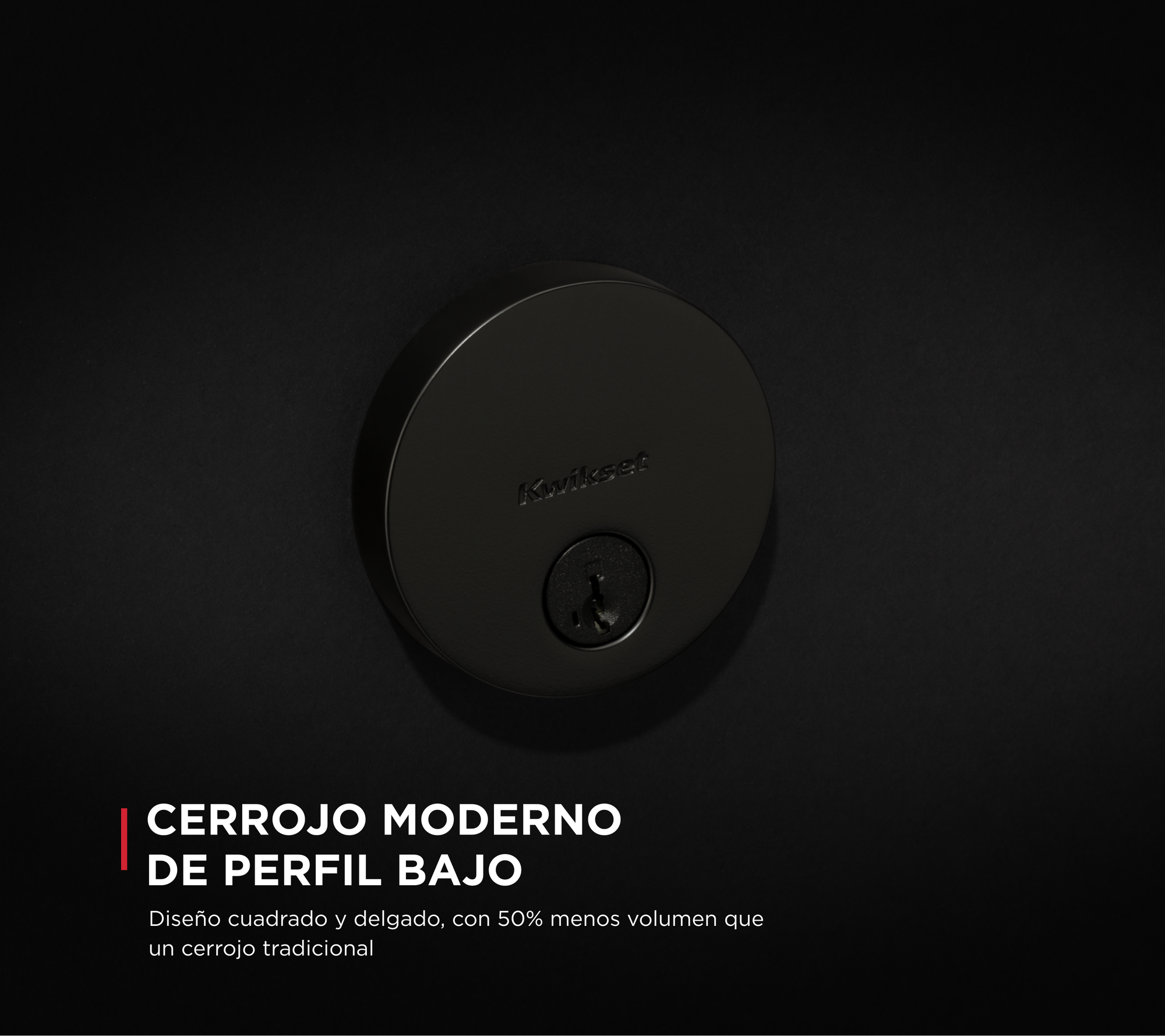 Deadbolt Sencillo Uptown con SmartKey™ negro mate