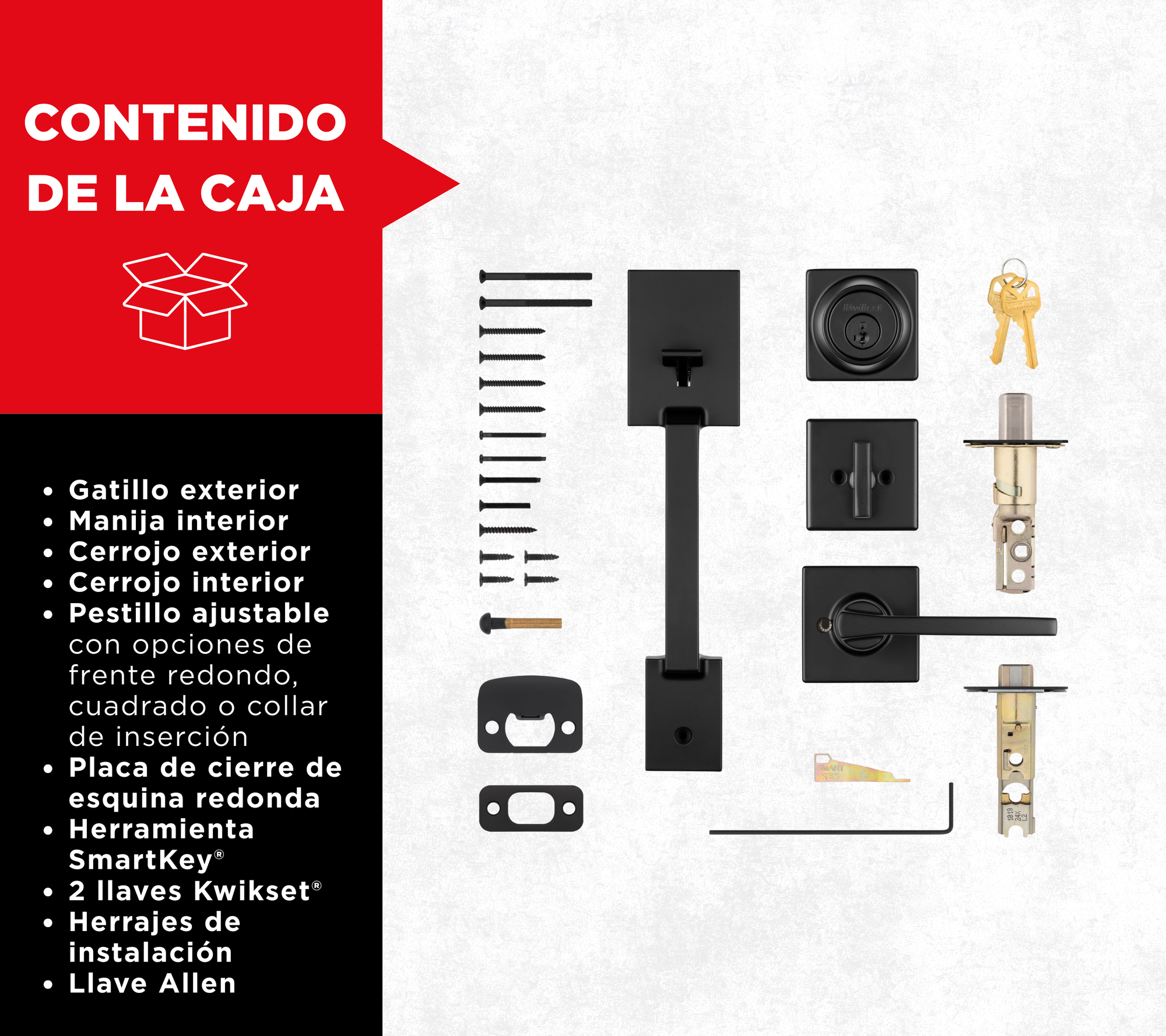 Handleset sencillo Amador negro mate