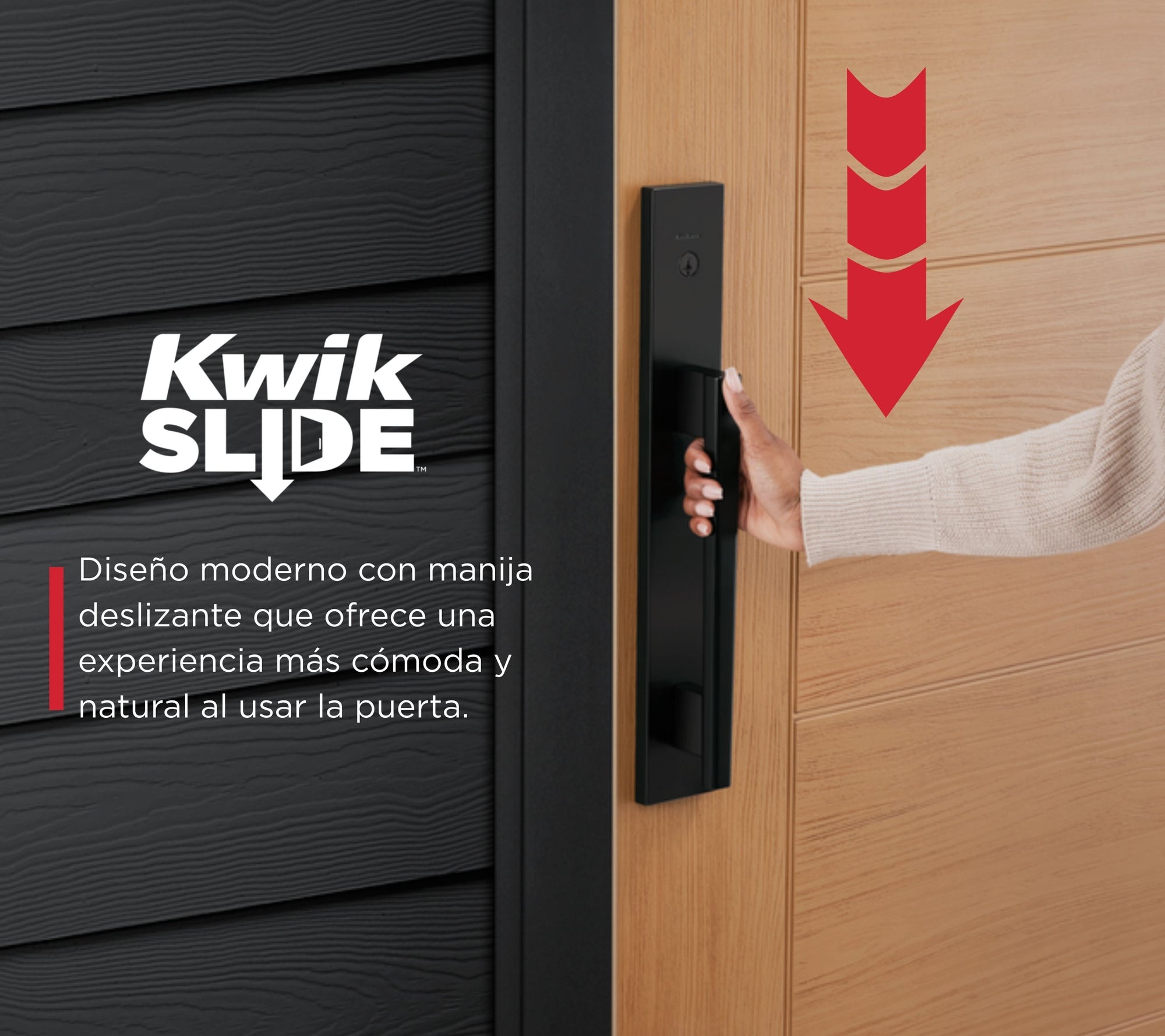 Handleset KwikSlide™ Caerus Níquel Satinado