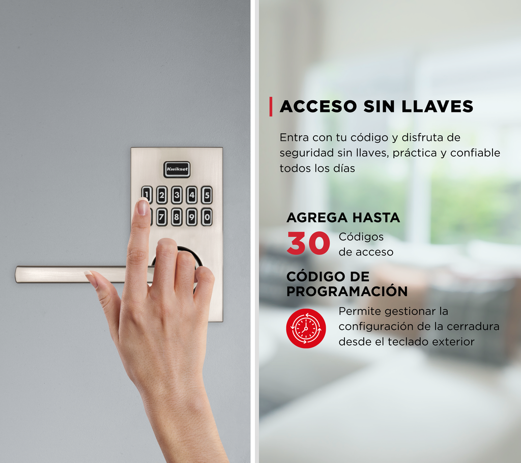 Cerradura electrónica con manija SmartCode ™ 917