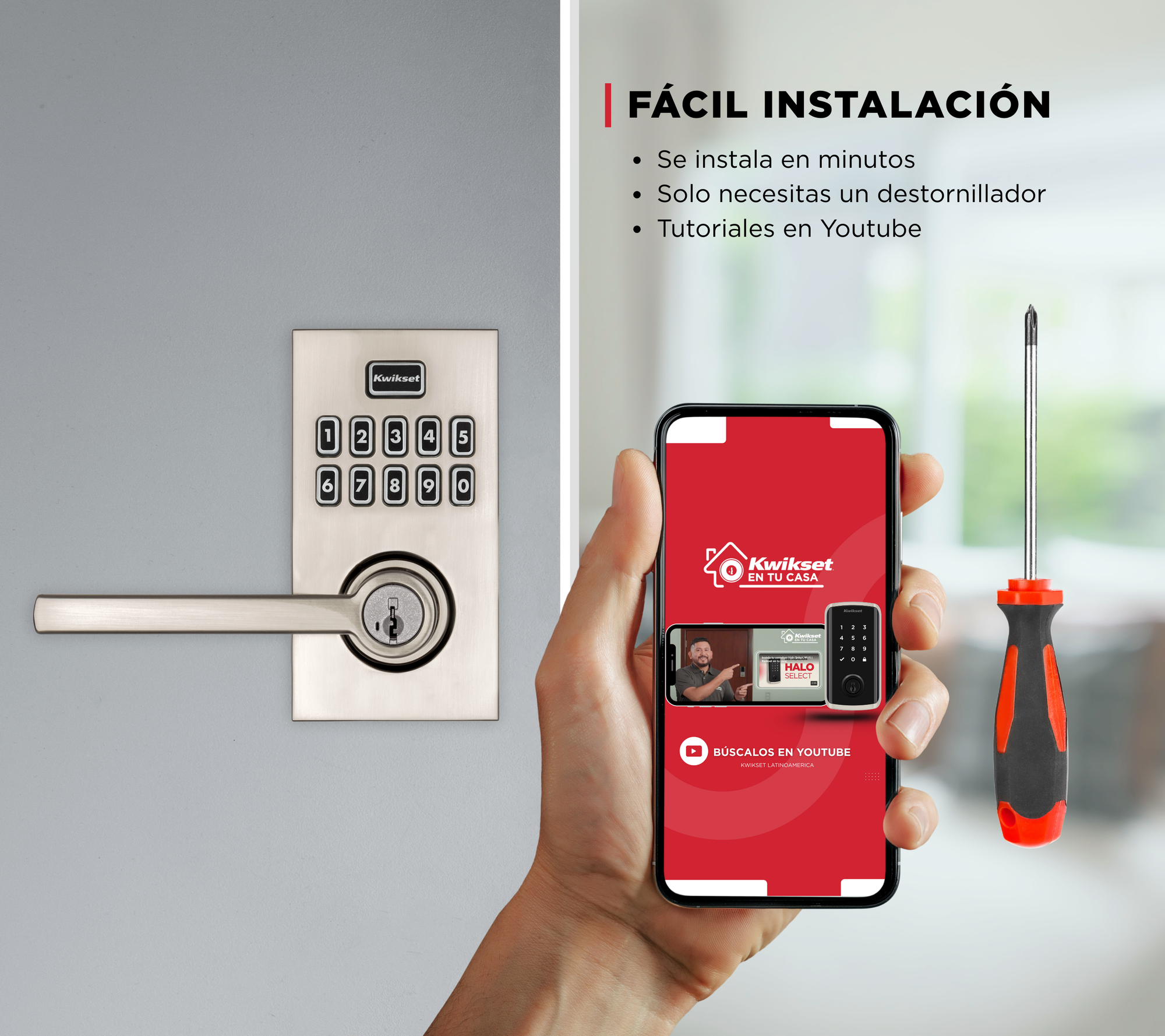 Cerradura electrónica con manija SmartCode ™ 917