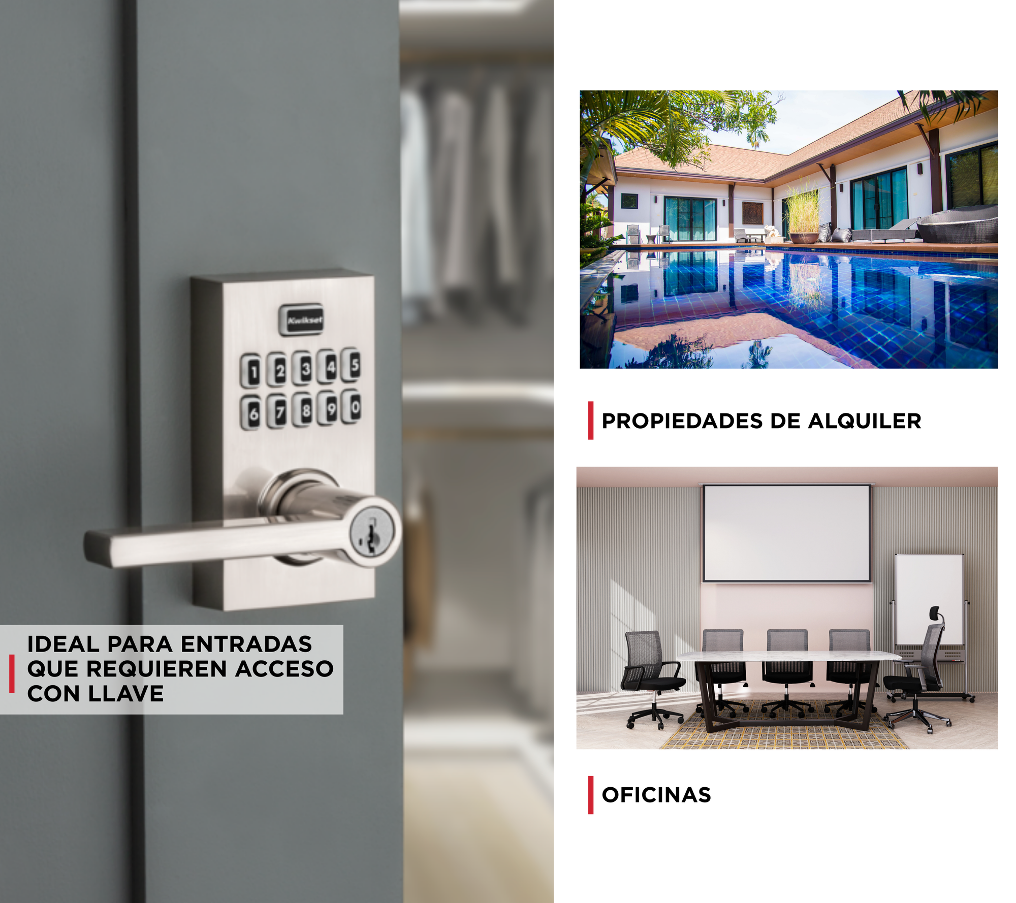 Cerradura electrónica con manija SmartCode ™ 917
