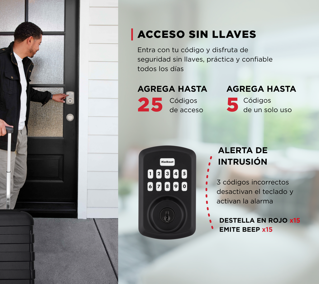 Cerradura electrónica Powerbolt ® 250 negro mate