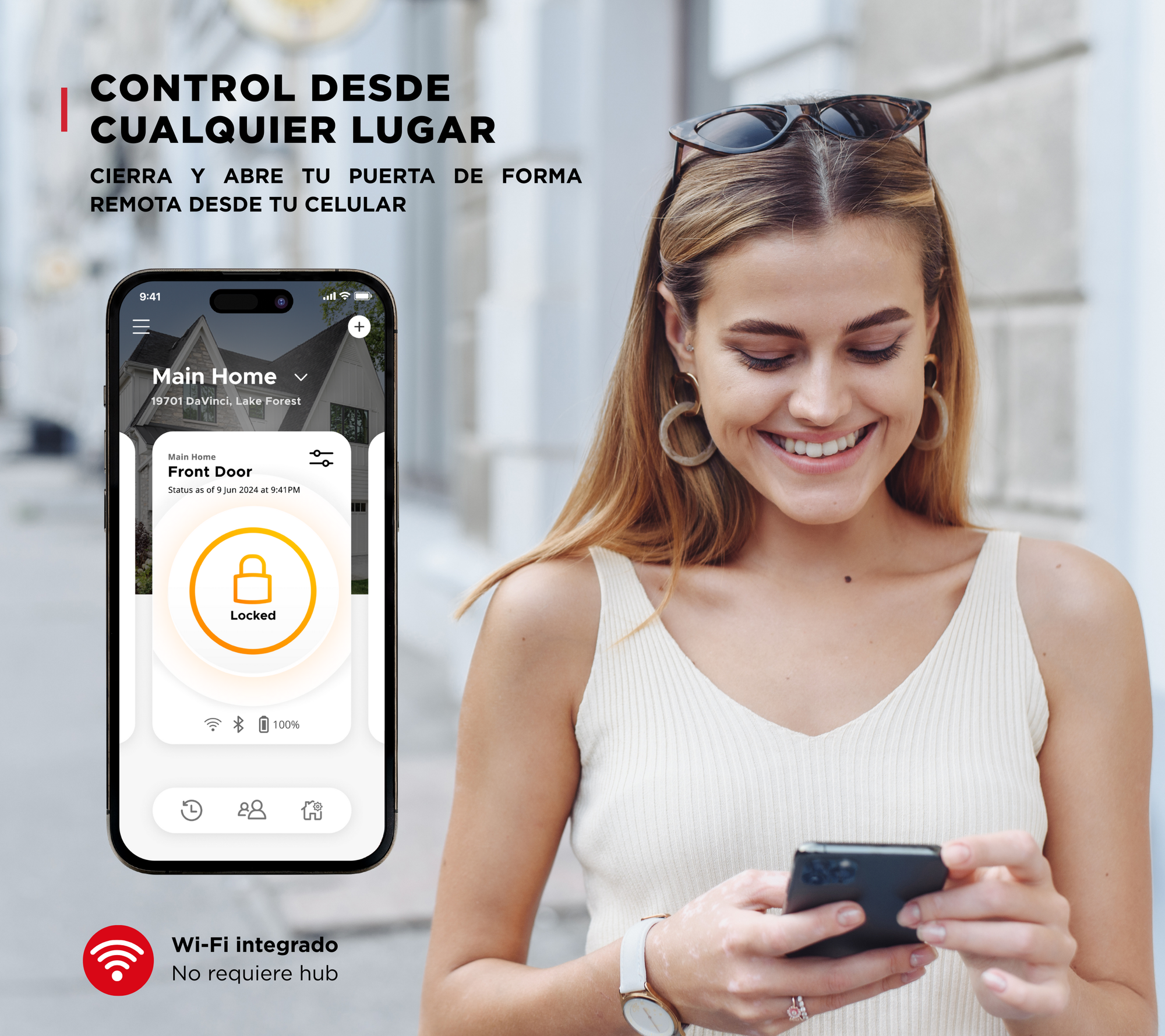 Cerradura inteligente Halo Touchscreen ™ con Wi-Fi negro mate