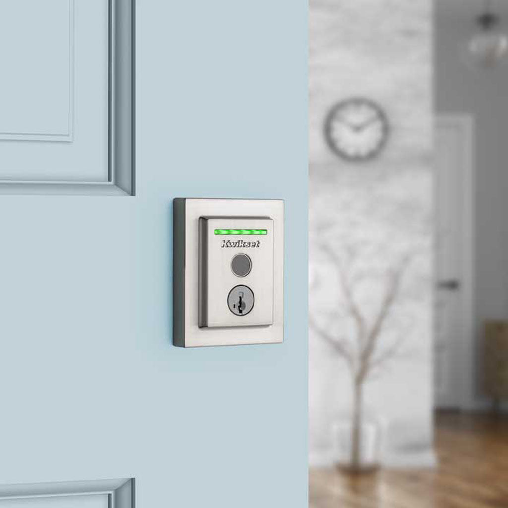 Cerradura inteligente Halo Fingerprint ™ con Wi+Fi níquel satinado